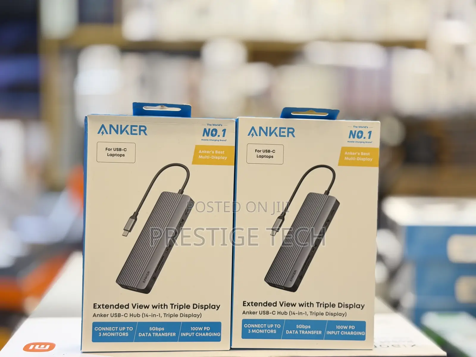 Anker 14in1 USB C Hub, Triple Display Type C Hub 14-in-1, 4K at 60Hz HDMI