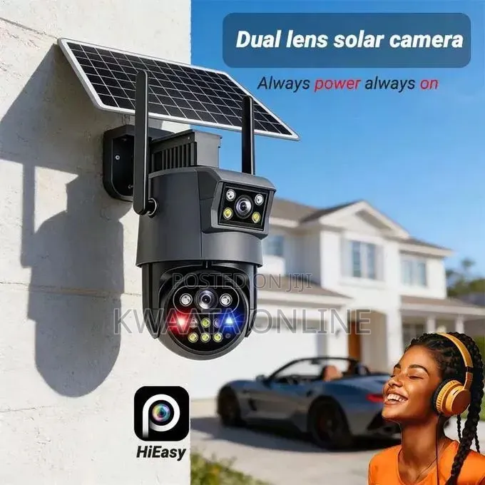 AOV 4K Ultra HD Dual-Lens 4G LTE Sim Card Solar PTZ Security Camera