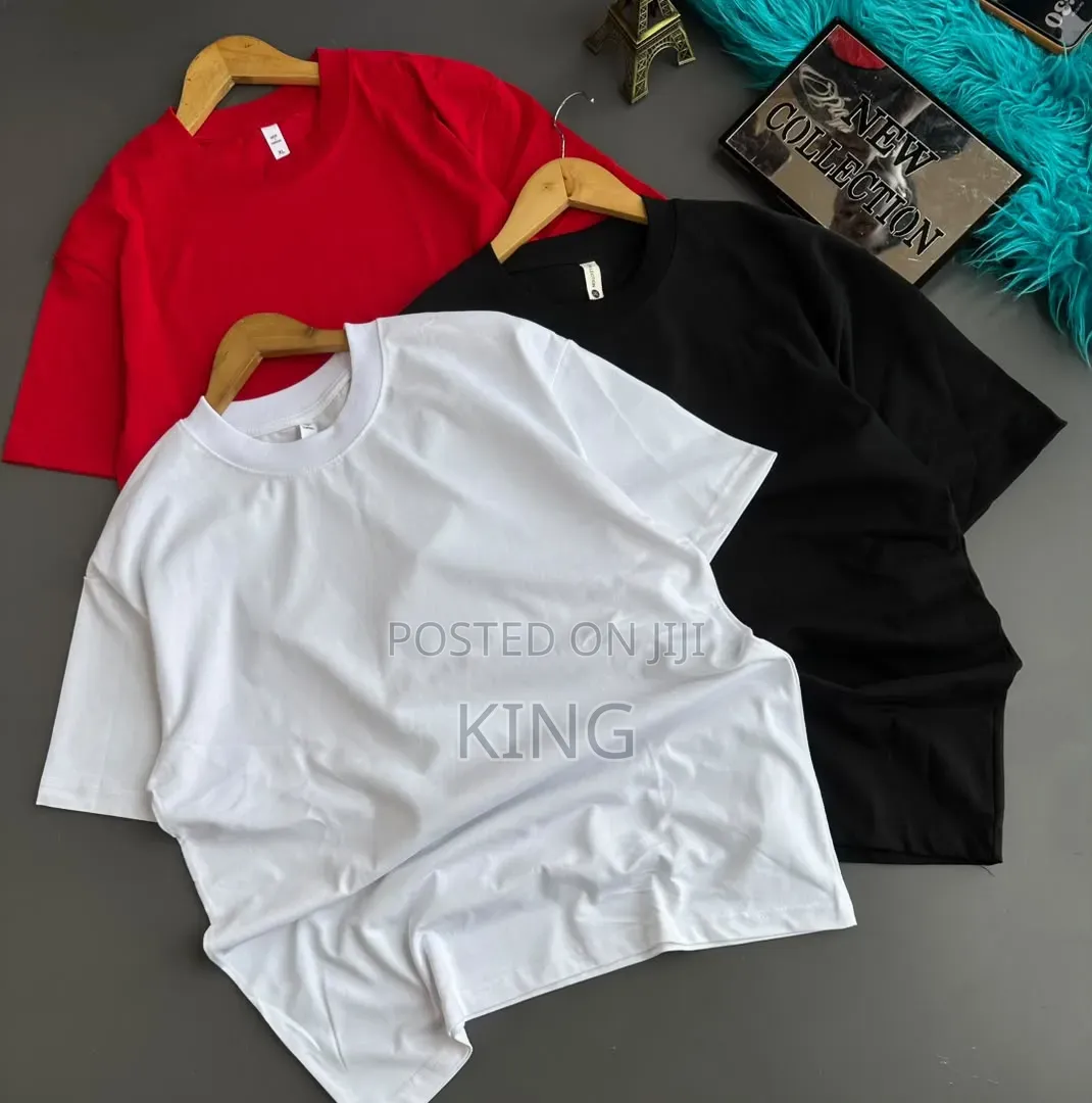 Pure Red, Snow White. Absolute Black Plain T-Shirts