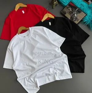 Pure Red, Snow White. Absolute Black Plain T-Shirts