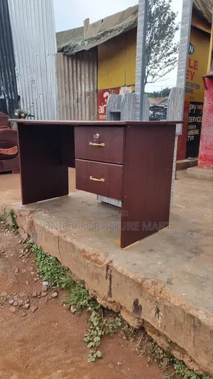 Modern Office Table in Coffee Brown