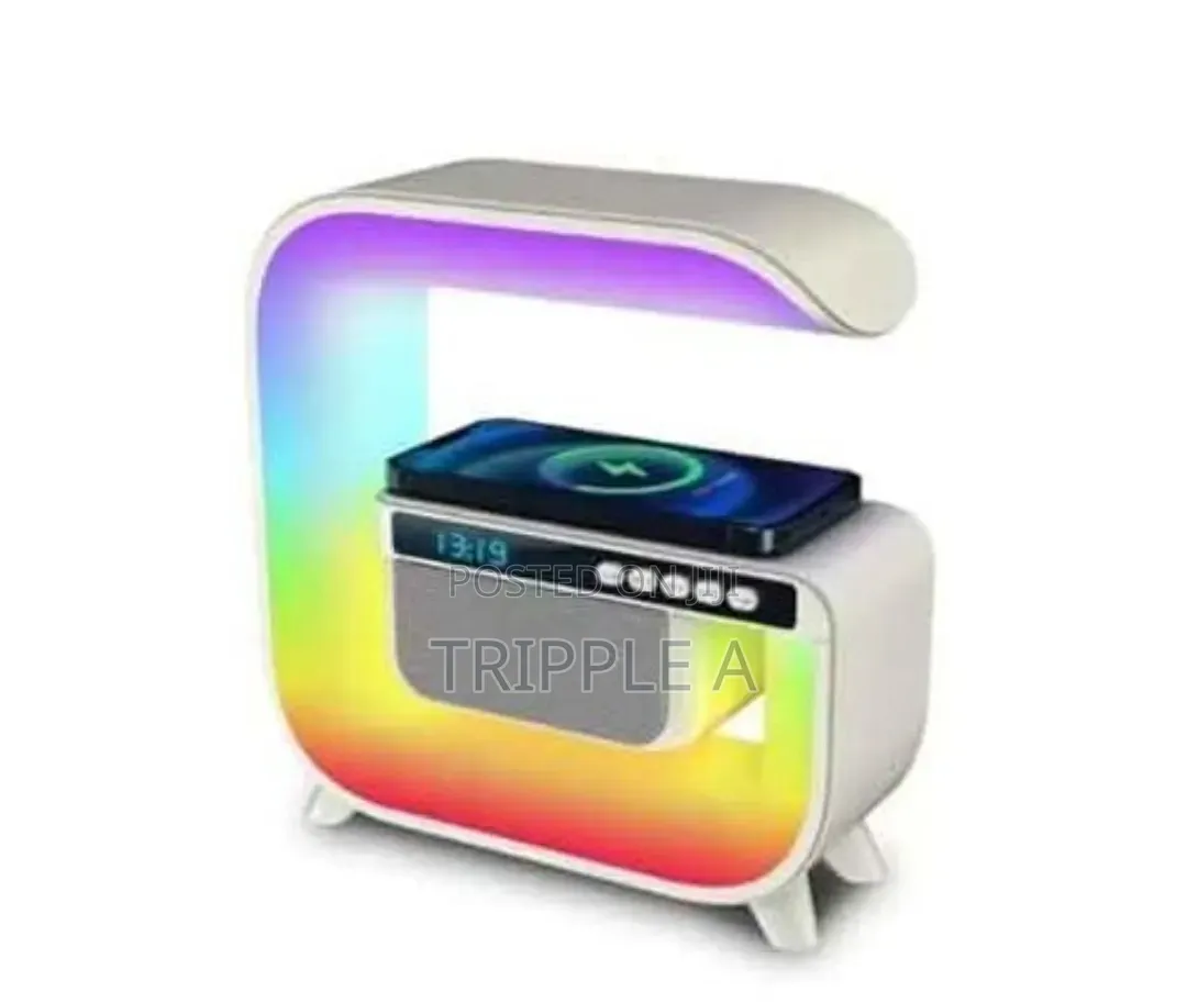 G Shaped Light Wireless Speaker Alarm Clock 15w