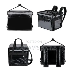 Black, Waterproof, Insulated Food Delivery Backpack