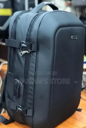 Black Anti-Theft or Vacuum-Style Travel and Laptop Backpack