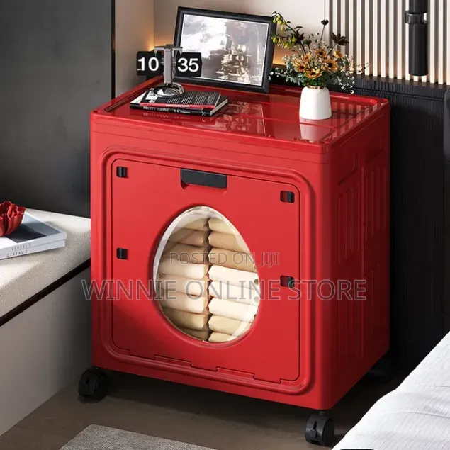 Large Capacity Rolling Storage Box / Laundry Hamper With a Flip-Top