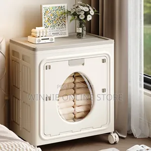 Large Capacity Rolling Storage Box / Laundry Hamper With a Flip-Top