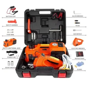 5-Ton 12V DC Electric Hydraulic Car Jack and Impact Wrench Kit