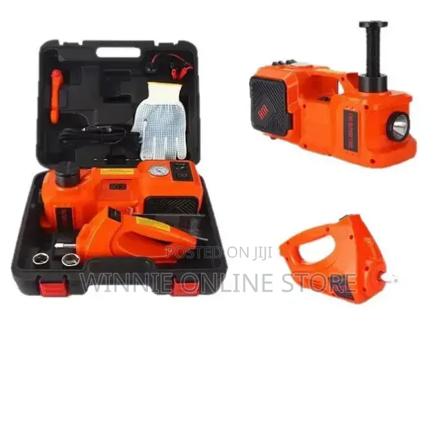 5-Ton 12V DC Electric Hydraulic Car Jack and Impact Wrench Kit