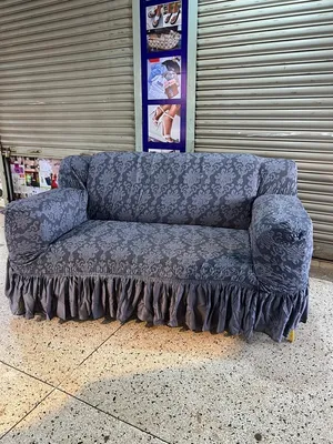2 Seater Velvet Sofar Cover Grey