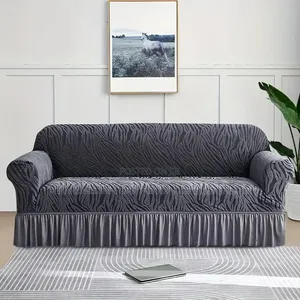 2 Seater Velvet Sofar Cover Grey