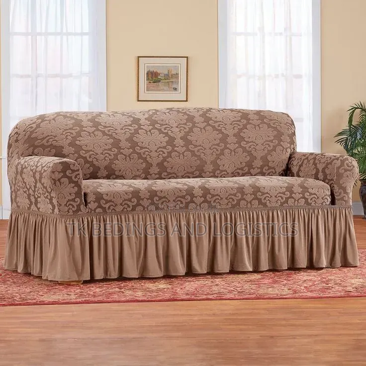 2 Seater Velvet Sofar Cover Brown