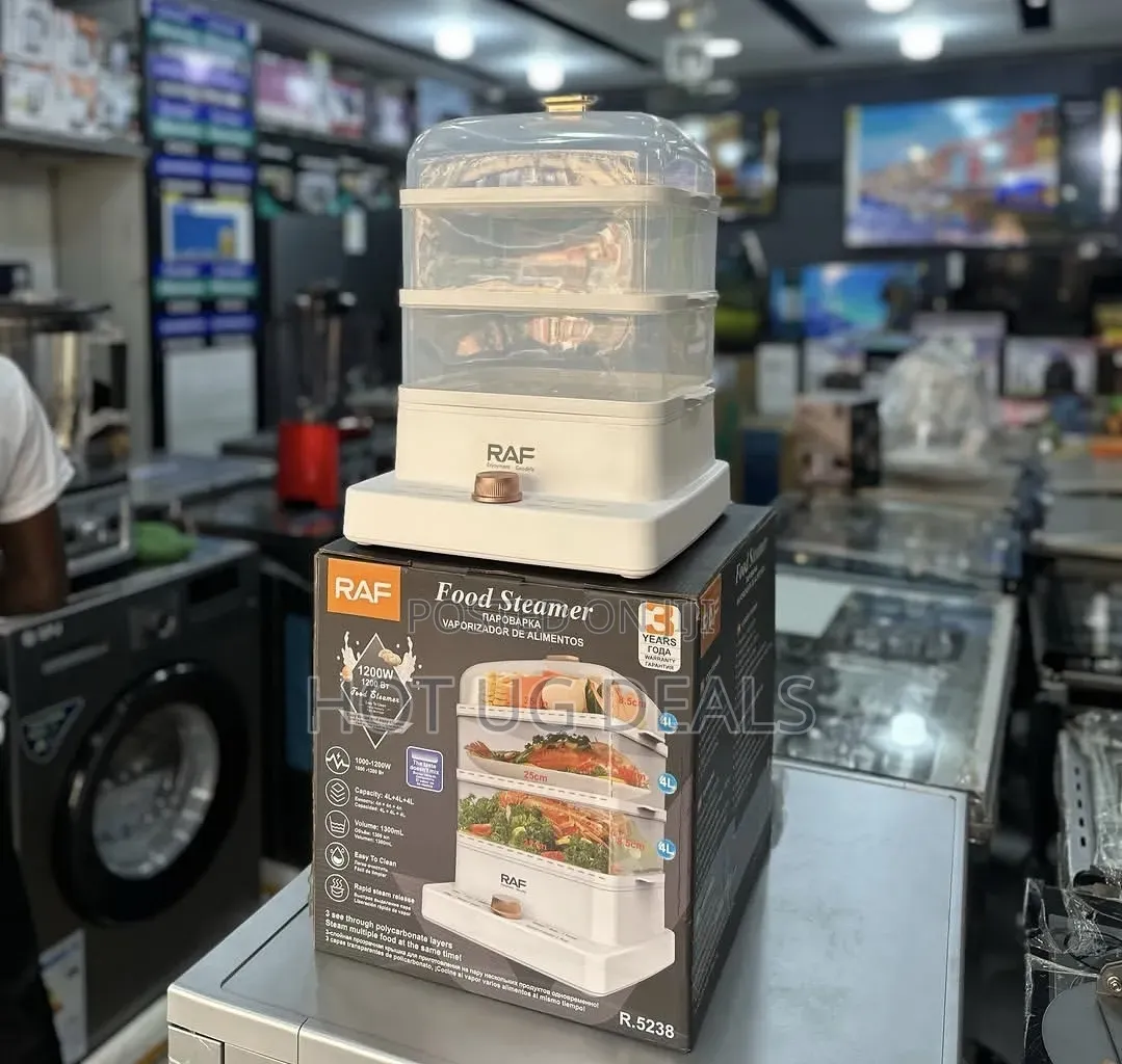 RAF 3-Tier Electric Food Steamer 1200W (12L) | Healthy Cooking