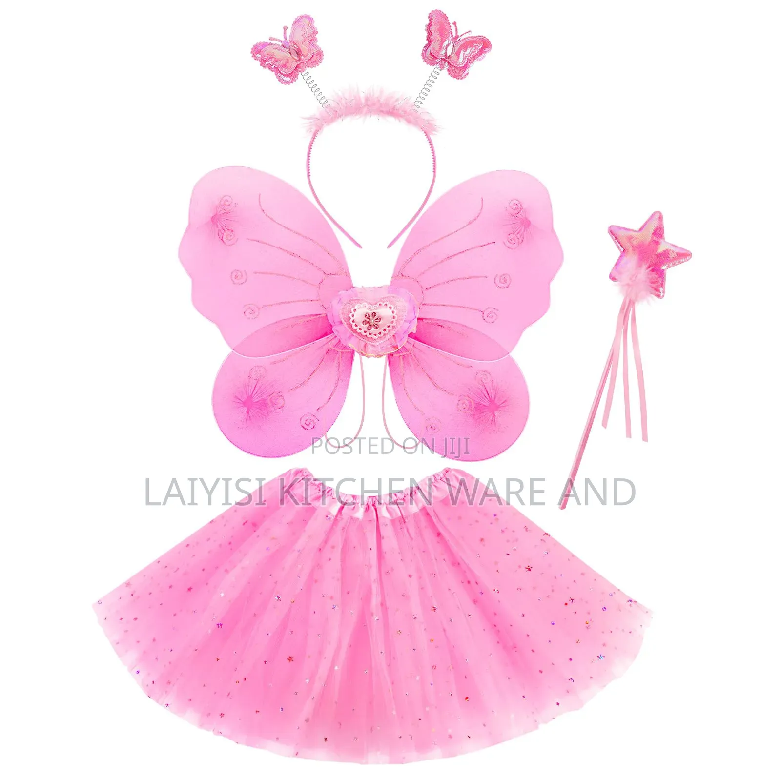 4Pcs Butterfly Costume for Girls Kids Princess Cosplay Costume Wings