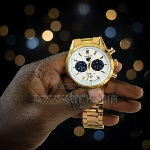 CARRERA Gold Chronograph White Dial Premium