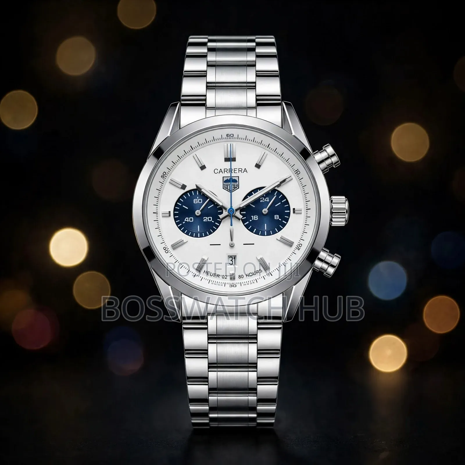 CARRERA Silver Chronograph White Dial -Premium