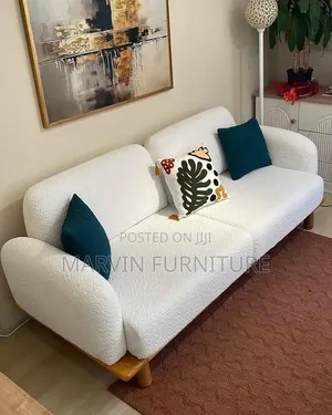 White Sofa Set L Shep 5 Seaters