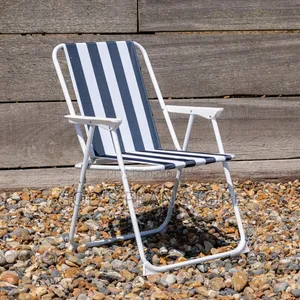 Outdoor Green and White Stripes Outdoor Camping Chairs Camping Chairs