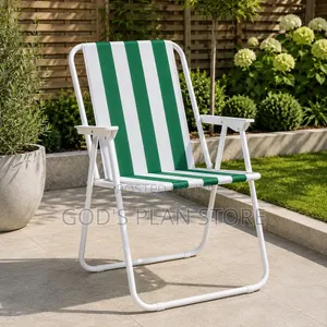 Outdoor Green and White Stripes Outdoor Camping Chairs Camping Chairs