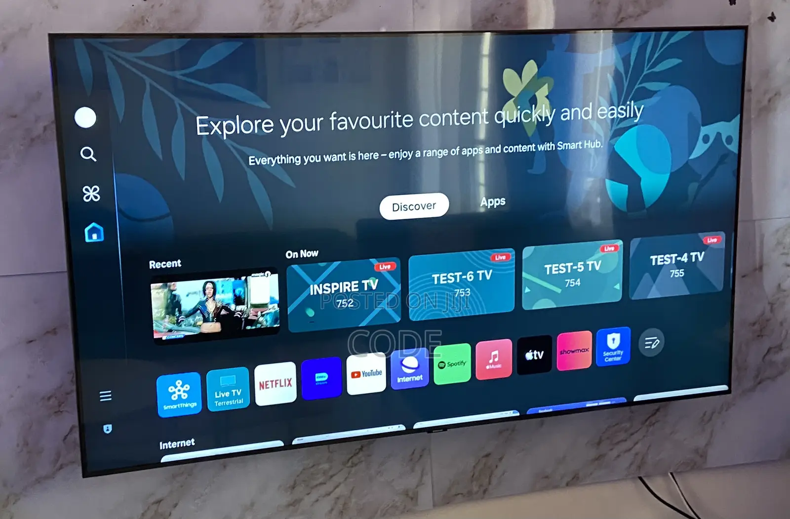 Samsung 65"inches Crystal UHD 4K Smart TV