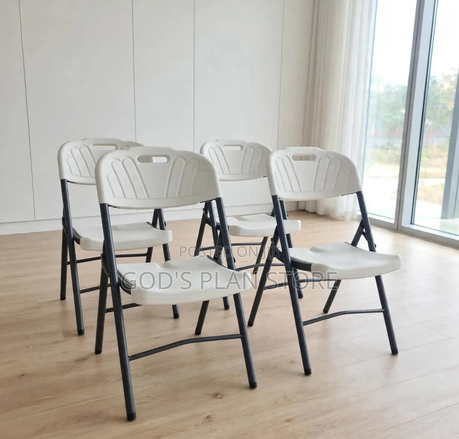 1pcs Dining Folding Chair White