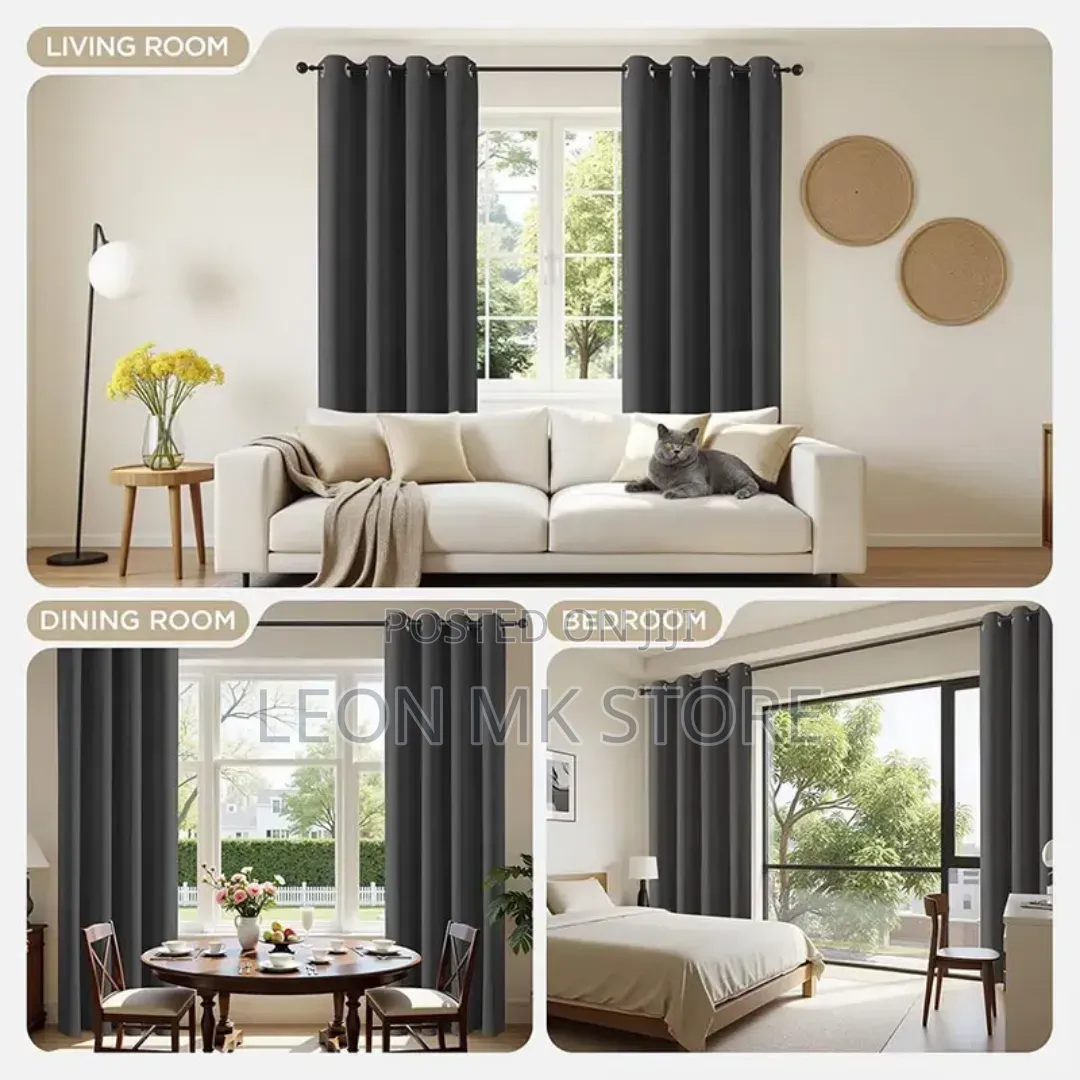 Luxury Black Eyelet Curtains