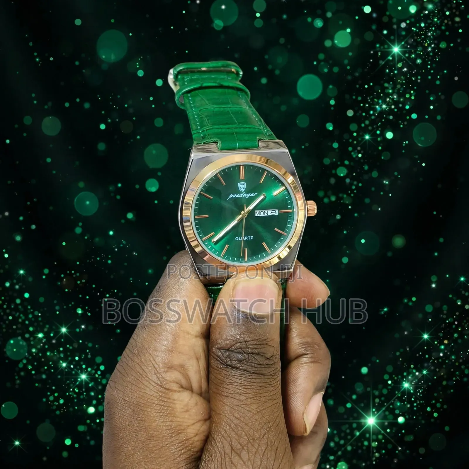 Poediger Leather Strap Unisex Watch