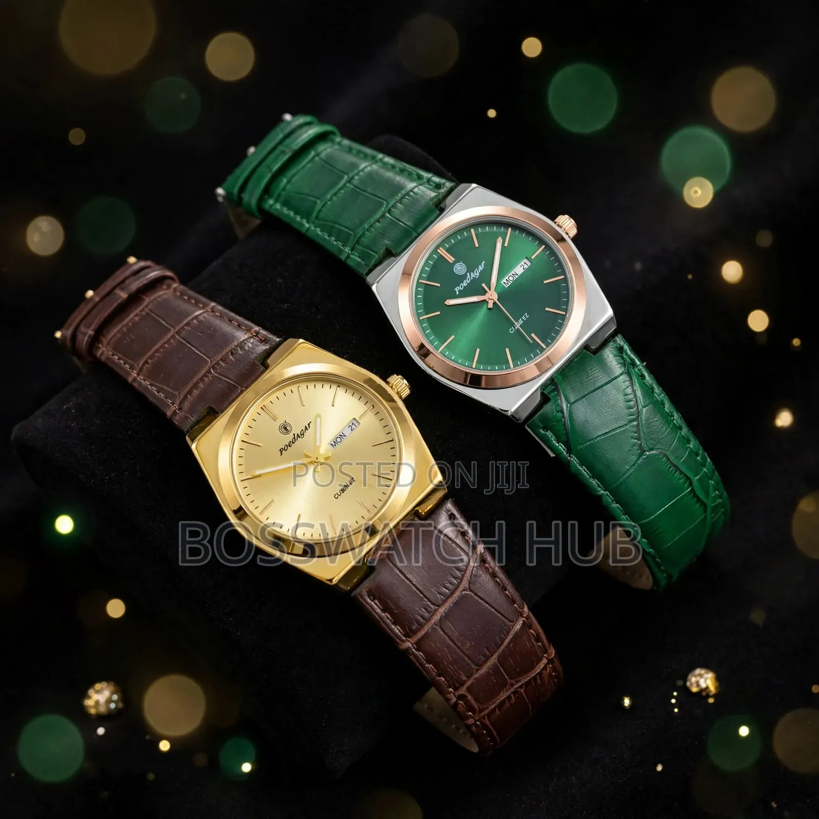 Poediger Leather Strap Unisex Watch
