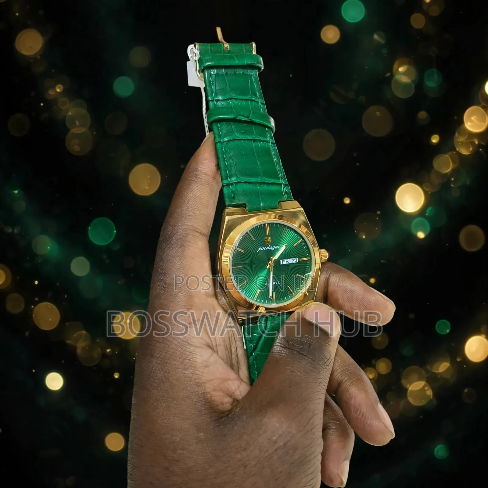 Poediger Leather Strap Unisex Watch