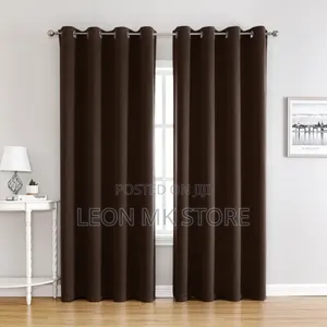 Charcoal Brown Black Out Curtains