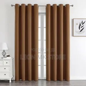 Charcoal Brown Black Out Curtains