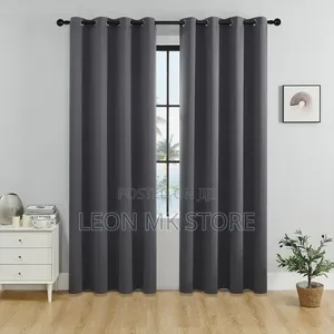 Modern Plain Dark Grey Curtains