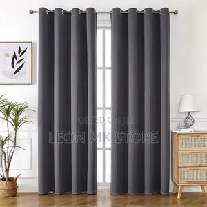 Modern Plain Dark Grey Curtains