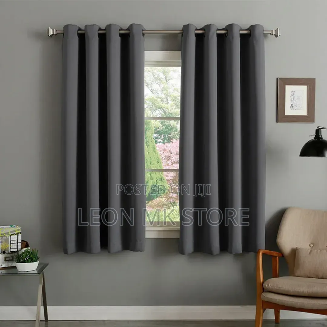 Elegant Plain Living Room Curtains 3pcs