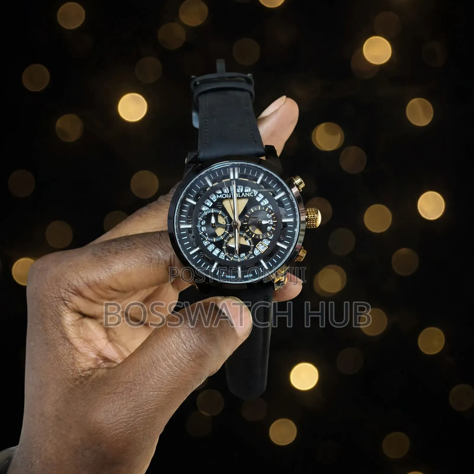 Mount Black Chronograph Watch