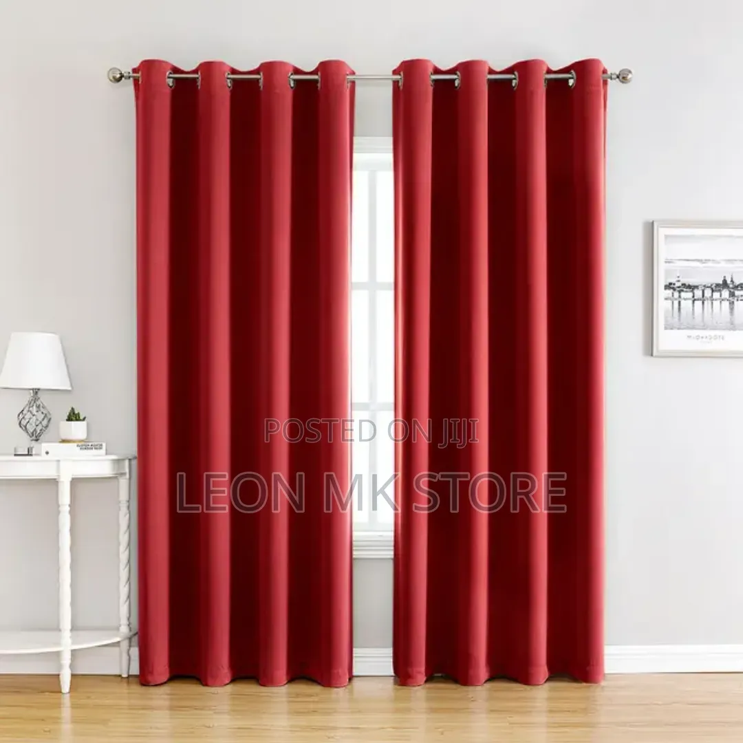 Modern Home Decor Plain Curtains 3pcs