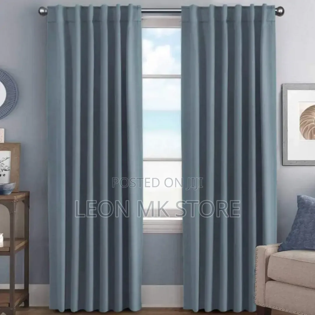 Minimalist Grey Eyelet Curtains