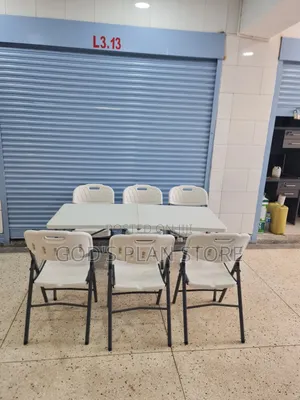 Portable Folding 6ft Table and Chairs Plastic Table and Chairs Set