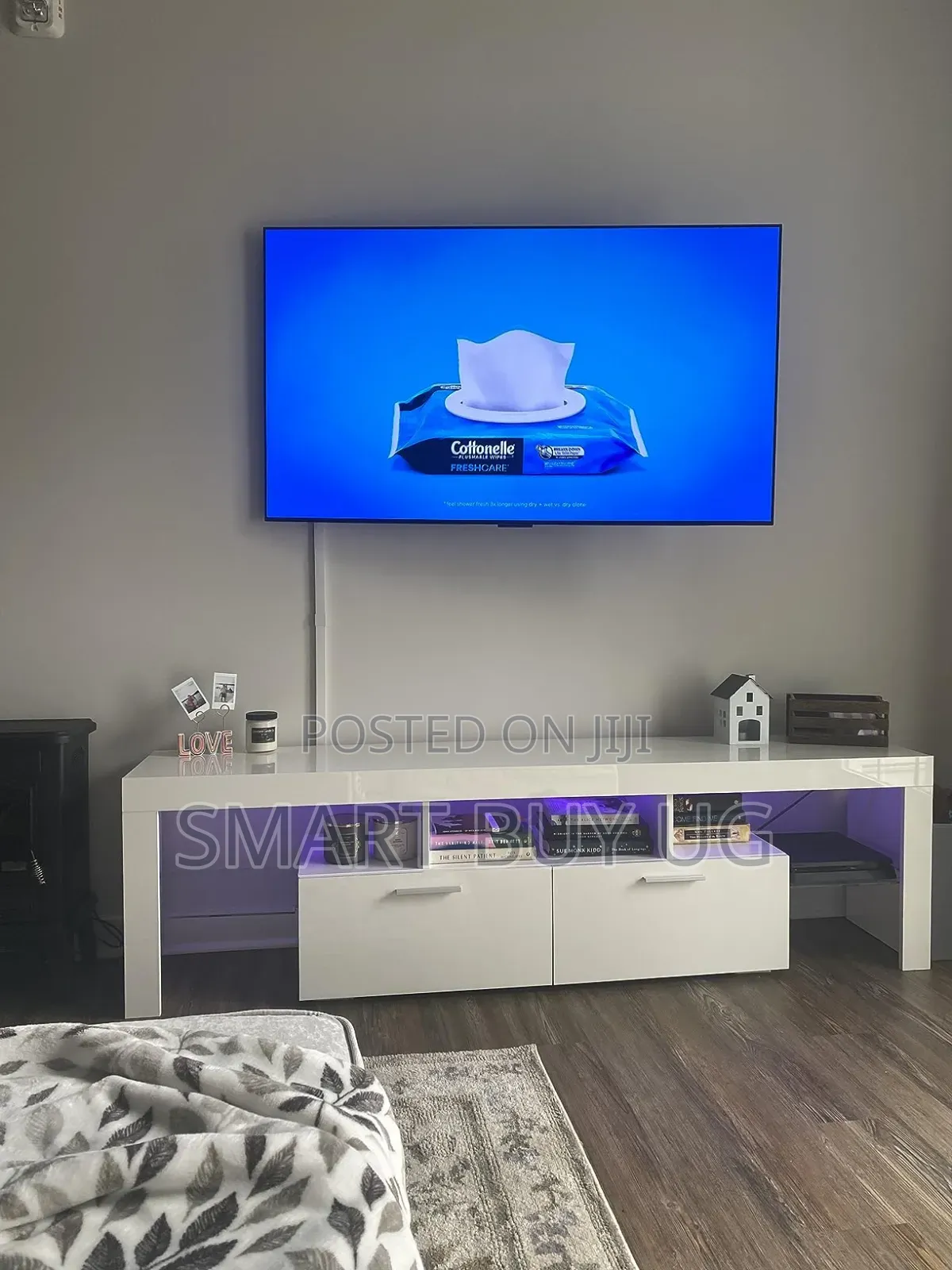 TV Stand 6ft Wall Unit TV Stands White