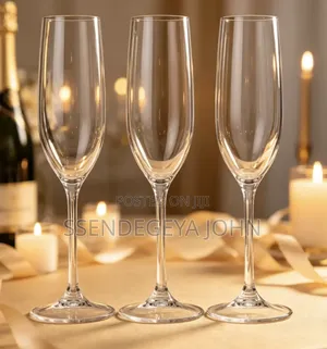 KROSNO Crystal Champagne Flutes (Set of 6)
