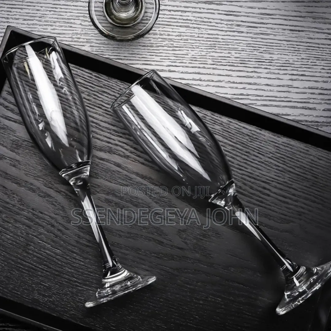 KROSNO Crystal Champagne Flutes (Set of 6)