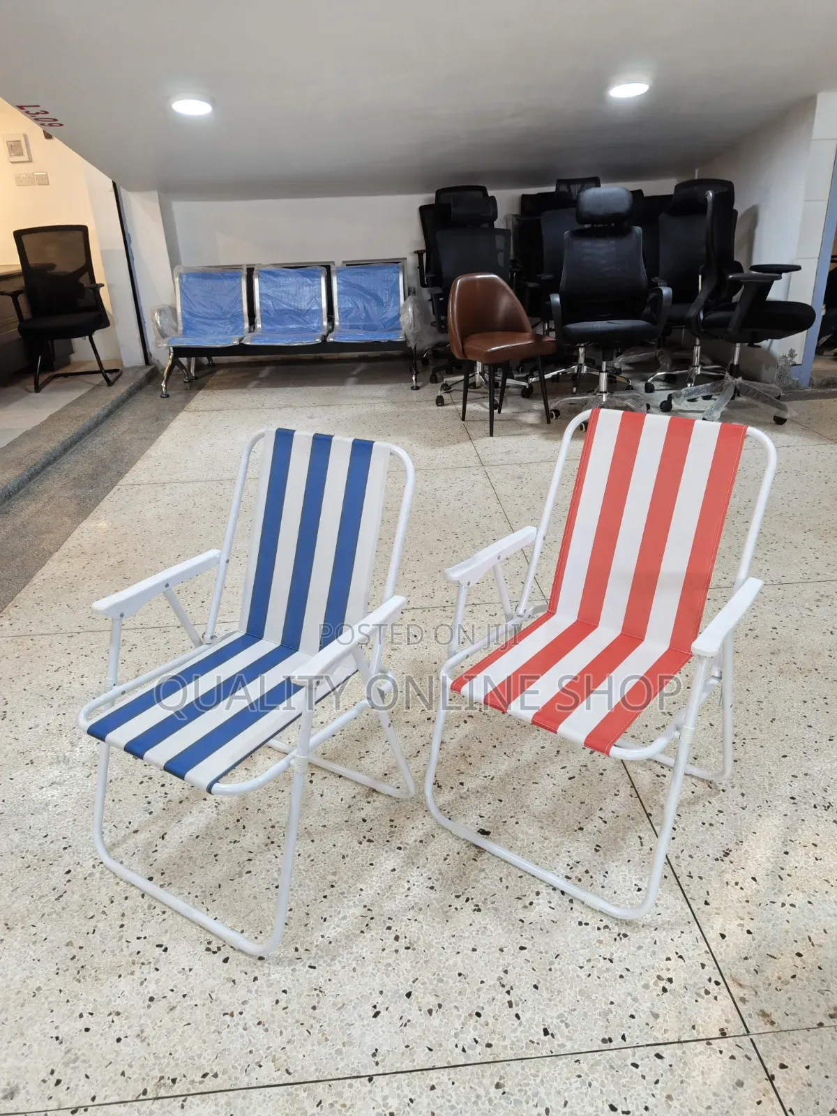 Stripped Design Foldable Camping Chairs Camping Chairs 1pc