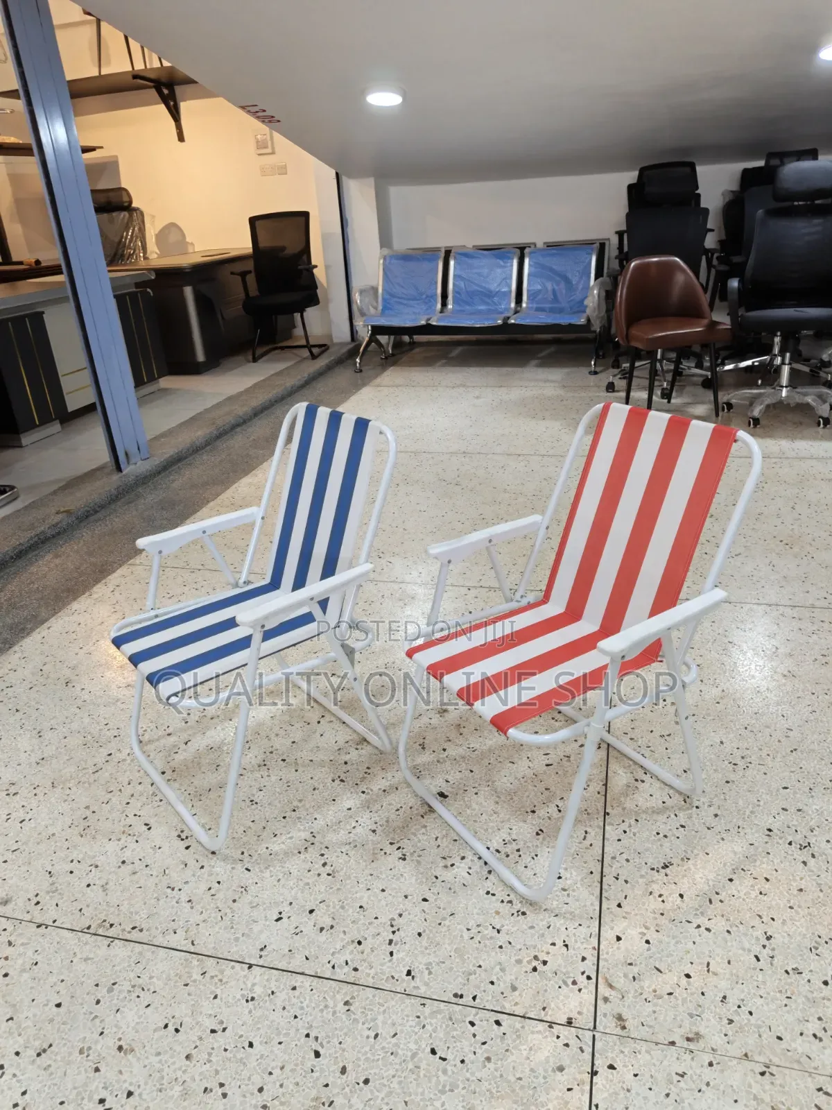 Stripped Design Foldable Camping Chairs Camping Chairs 1pc