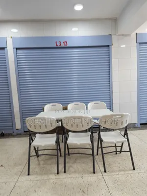 1.5m Foldable Dining Table and Chairs Plastic Table and Chairs