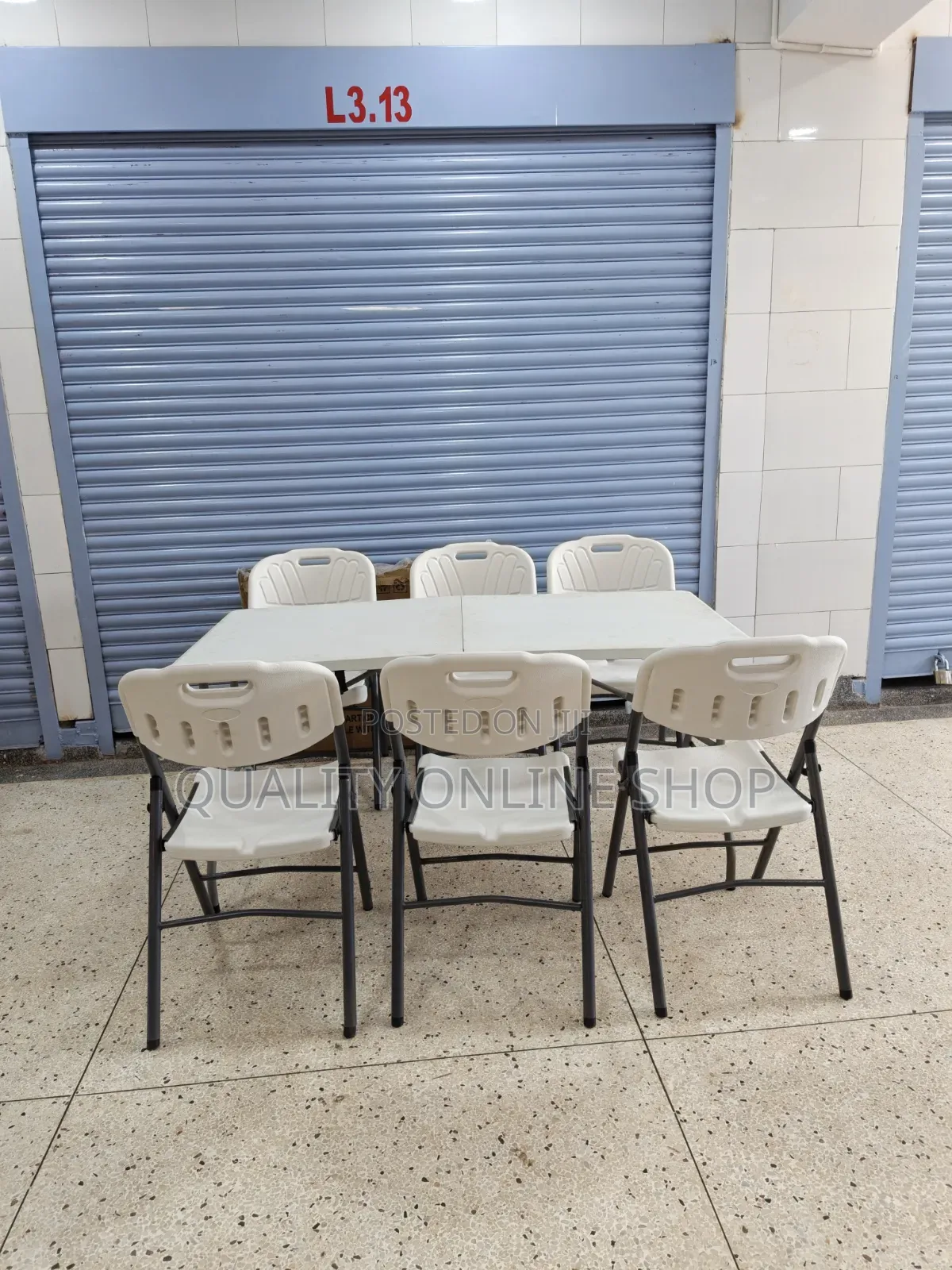 1.8m Plastic Folding Table and Chairs Set