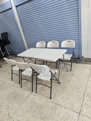 1.8m Plastic Folding Table and Chairs Set