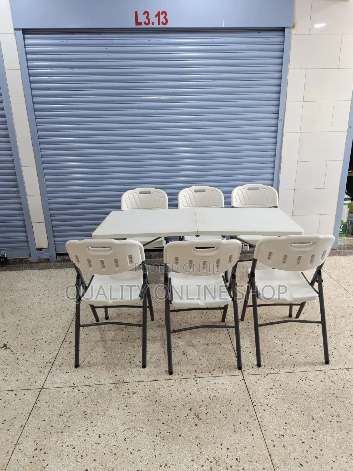 1.8m Plastic Folding Table and Chairs Set