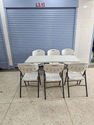 1.8m Plastic Folding Table and Chairs Set