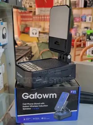 Gafowm F31 Cell Phone Stand With Instant Wireless Induction Speaker.
