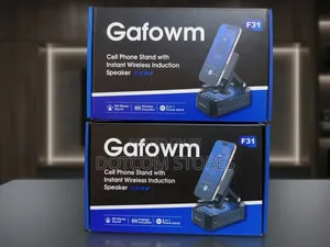 Gafowm F31 Cell Phone Stand With Instant Wireless Induction Speaker.