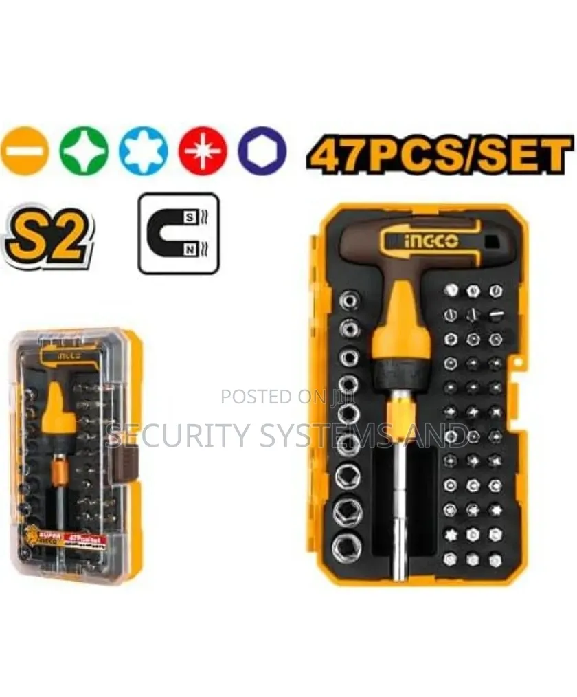 INGCO 47 PCS T-Handle Wrench Screwdriver Set HKSDB0478